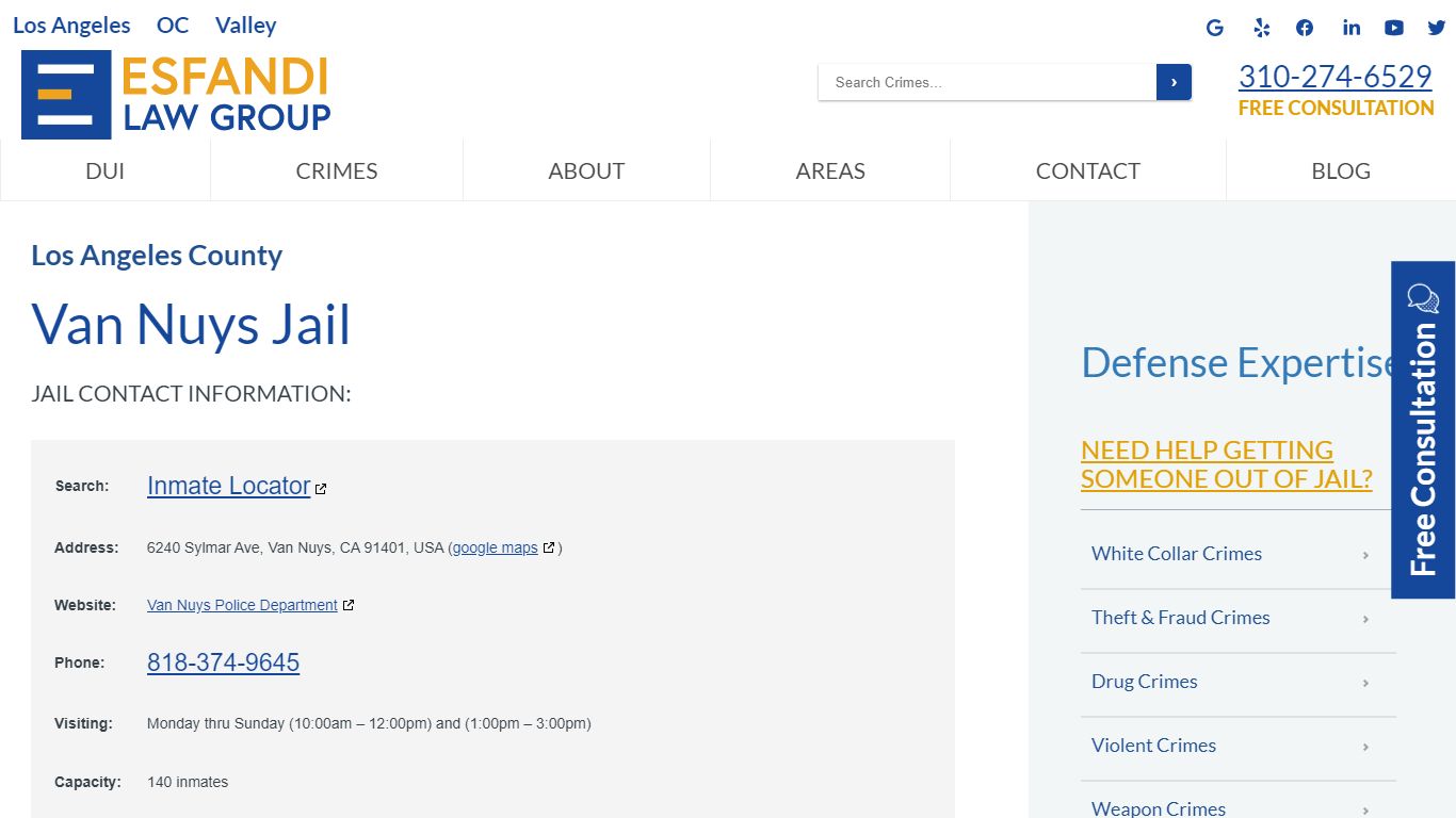 Van Nuys Jail Information - Los Angeles County | Inmate Locator
