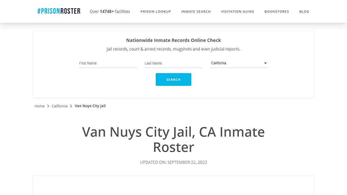Van Nuys City Jail, CA Inmate Roster - Prisonroster